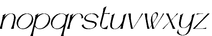 Chateau Italic Font LOWERCASE