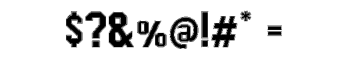 Checkered Army Black Font OTHER CHARS