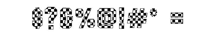 Checkered Varsity Font OTHER CHARS