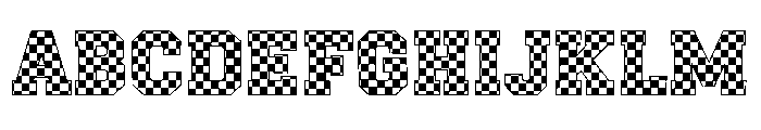 Checkered Varsity Font UPPERCASE