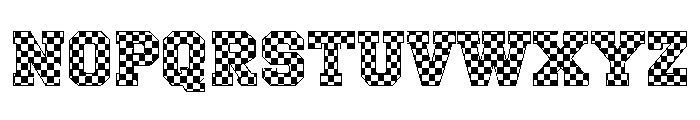 Checkered Varsity Font UPPERCASE