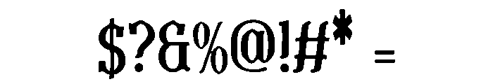 Cheddar Gothic Font OTHER CHARS