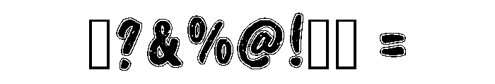 Cheerful Gliter Regular Font OTHER CHARS