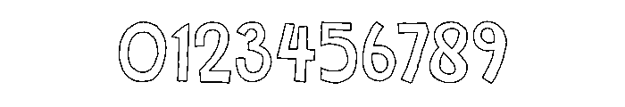 Cheerful Scribble Outline Font OTHER CHARS