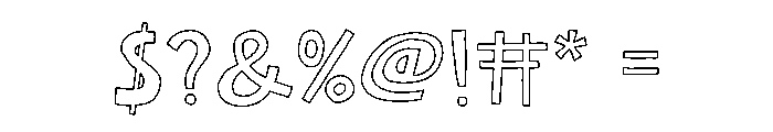 Cheerful Scribble Outline Font OTHER CHARS