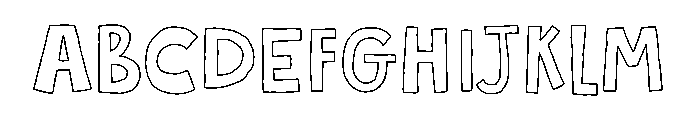 Cheerful Scribble Outline FONT