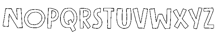 Cheerful Scribble Outline Font LOWERCASE