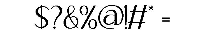 Cheliny-Regular Font OTHER CHARS