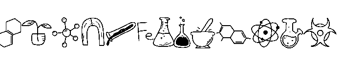 Chemical Doodle Font UPPERCASE