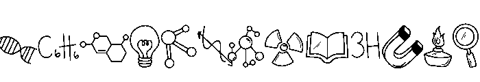 Chemical Doodle Font UPPERCASE