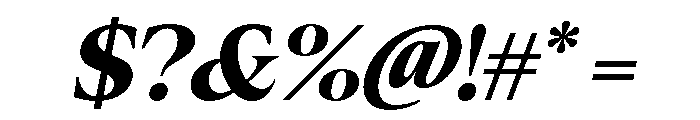 Cheroly Black Italic Font OTHER CHARS