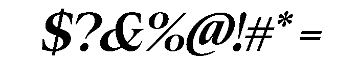 Cheroly Bold Italic Font OTHER CHARS