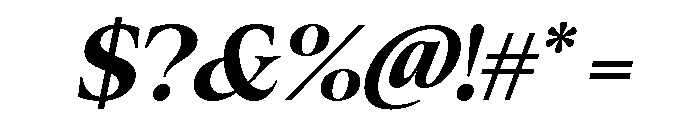Cheroly Extra Bold Italic Font OTHER CHARS