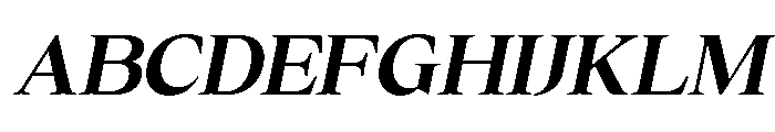 Cheroly Extra Bold Italic Font UPPERCASE