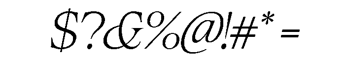 Cheroly Extra Light Italic Font OTHER CHARS