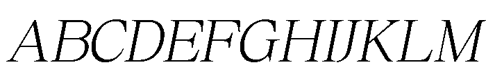 Cheroly Extra Light Italic Font UPPERCASE