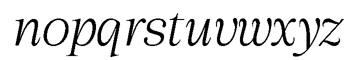 Cheroly Extra Light Italic Font LOWERCASE