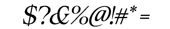 Cheroly Italic Font OTHER CHARS