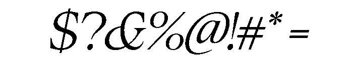Cheroly Light Italic Font OTHER CHARS