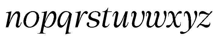 Cheroly Light Italic Font LOWERCASE
