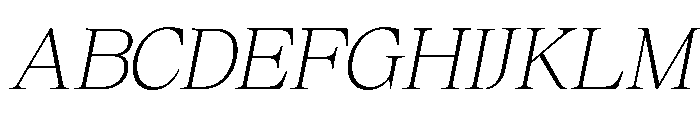 Cheroly Thin Italic Font UPPERCASE