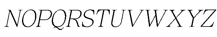 Cheroly Thin Italic Font UPPERCASE