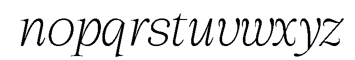 Cheroly Thin Italic Font LOWERCASE
