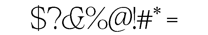 Cheroly Thin Font OTHER CHARS