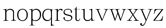 Cheroly Thin Font LOWERCASE