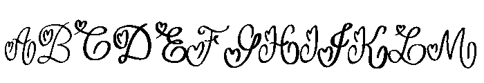Cherry Darling Font UPPERCASE