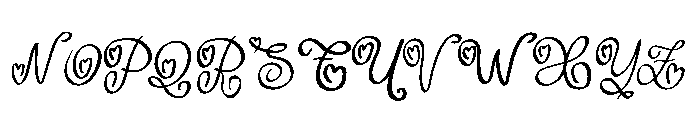 Cherry Darling Font UPPERCASE