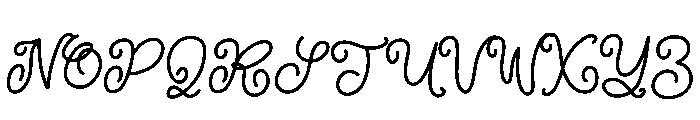 Cherry Kiss Script Font UPPERCASE