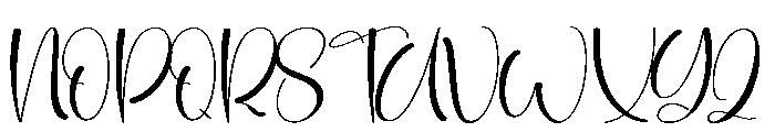 Chicago Handwritten Font UPPERCASE