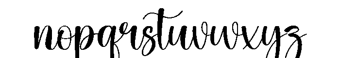 Chicago Handwritten Font LOWERCASE