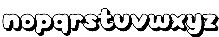 Chicago Sunday Extrude Regular Font LOWERCASE
