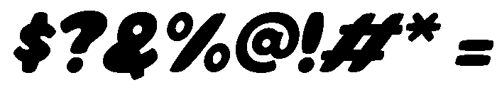 Chicago Sunday Slant Regular Font OTHER CHARS