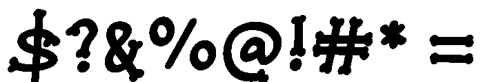 Chickbone Font OTHER CHARS