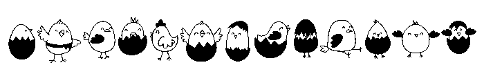Chicks doodle Font UPPERCASE
