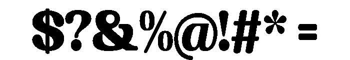 Chigora Display Condensed Font OTHER CHARS