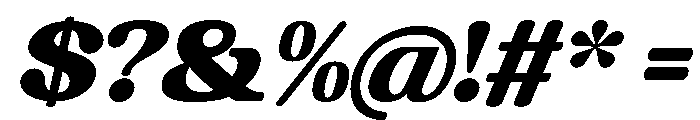 Chigora Display Expanded Italic Font OTHER CHARS