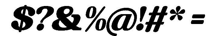 Chigora Display Italic Font OTHER CHARS