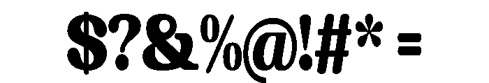 Chigora Display Ultra Cond Font OTHER CHARS