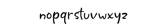 Childnotes Handwriting Regular Font LOWERCASE