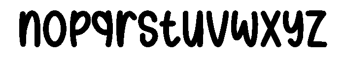 Children Smiling Font LOWERCASE