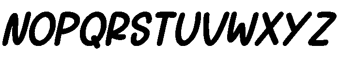 Children Sticker Italic Font UPPERCASE