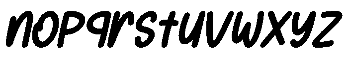 Children Sticker Italic Font LOWERCASE