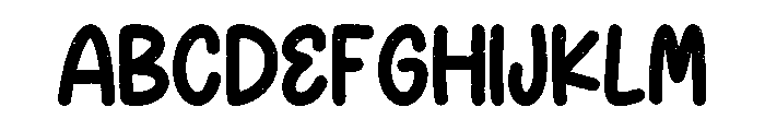 Children Sticker Texture Font UPPERCASE