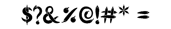 Chili Blade Font OTHER CHARS