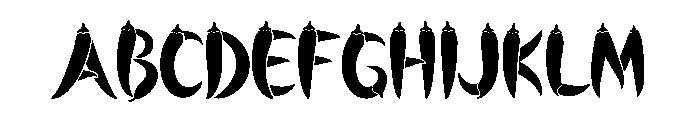 Chili Blade Font UPPERCASE