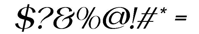Chimela Italic Font OTHER CHARS